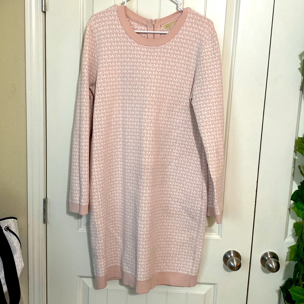 Michael Kors Long Sleeve Pink Dress